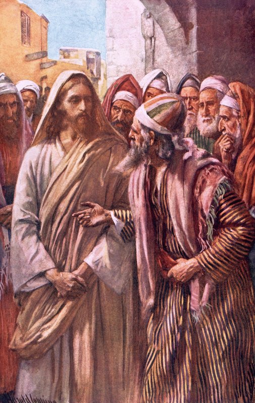 La question des Sadducéens - Harold Copping