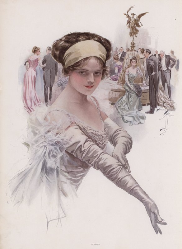 Débutante à un bal - Harrison Fisher