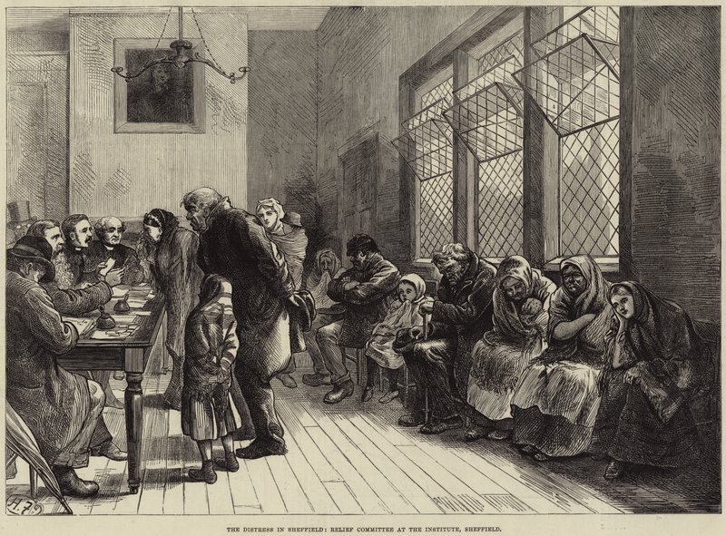 La détresse à Sheffield, comité de secours à l