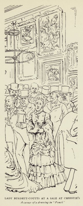 Lady Burdett-Coutts à une vente chez Christie