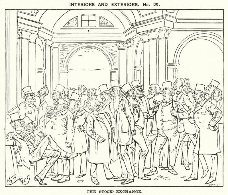Caricature de Punch : La Bourse - Harry Furniss
