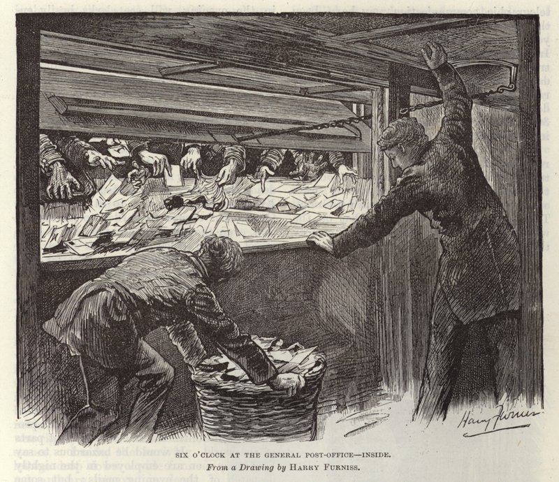 Six heures à la poste générale - Harry Furniss
