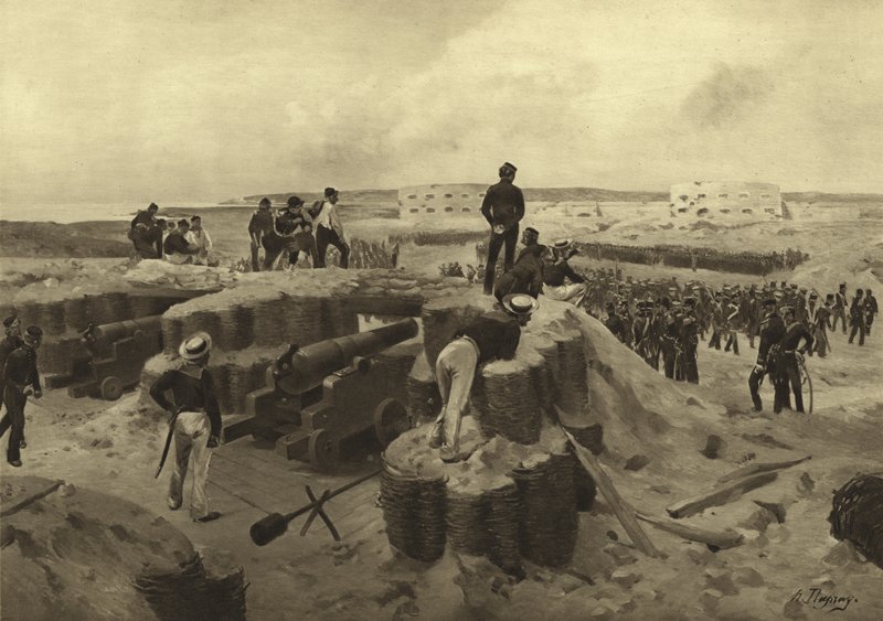 Bataille de Bomarsund, 1854 - Henri Louis Dupray