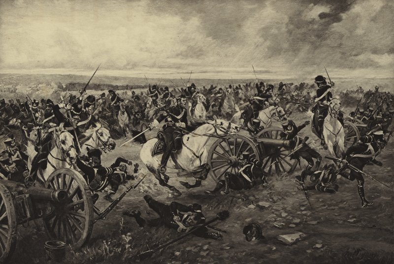 Bataille de Waterloo, 1815 (gravure) - Henri Louis Dupray