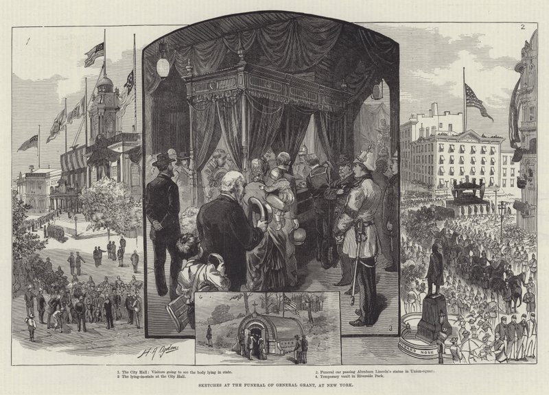 Croquis aux Funérailles du Général Grant, à New York - Henry Alexander Ogden