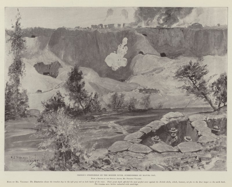 La Forteresse de Cronje sur la Rivière Modder, capitulée le jour de Majuba - Henry Charles Seppings Wright
