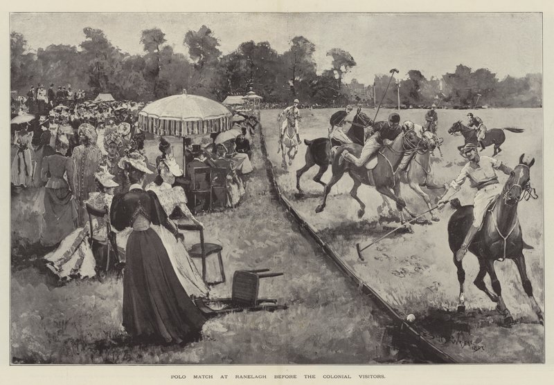 Match de polo à Ranelagh avant la visite des coloniaux - Henry Charles Seppings Wright