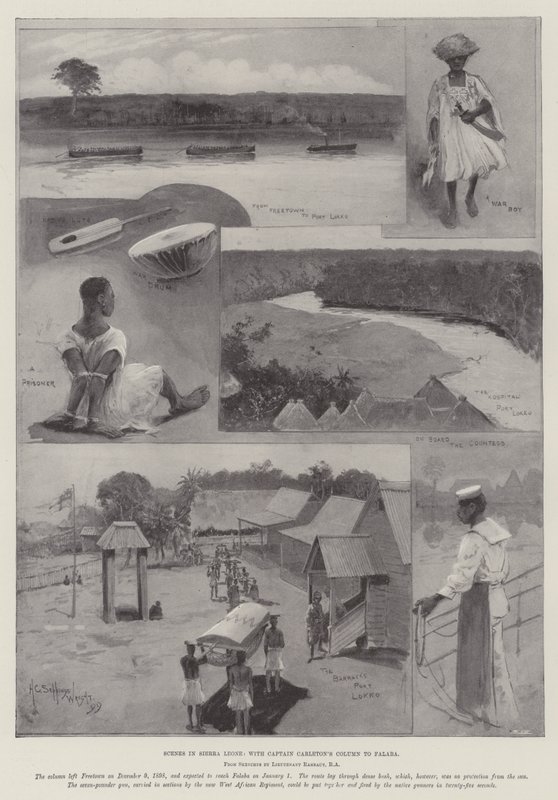 Scènes en Sierra Leone, avec la colonne du capitaine Carleton vers Falaba - Henry Charles Seppings Wright