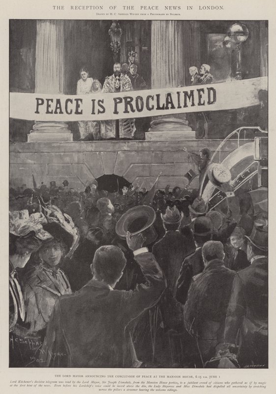 La réception des nouvelles de la paix à Londres - Henry Charles Seppings Wright