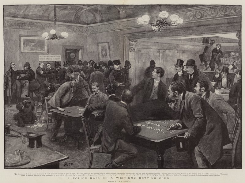 Une descente de police dans un club de paris du West-End - Henry Marriott Paget