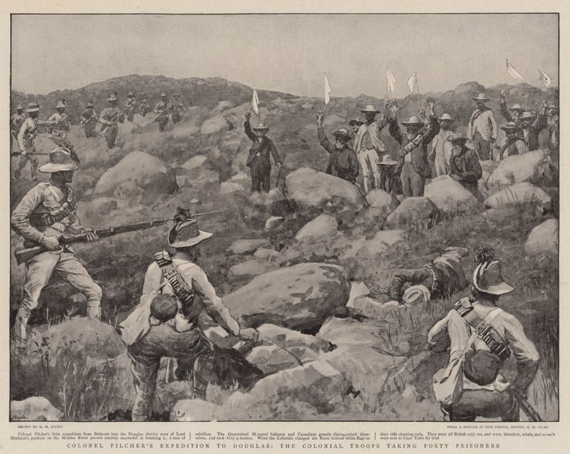 Expédition du colonel Pilcher à Douglas, les troupes coloniales prenant quarante prisonniers - Henry Marriott Paget