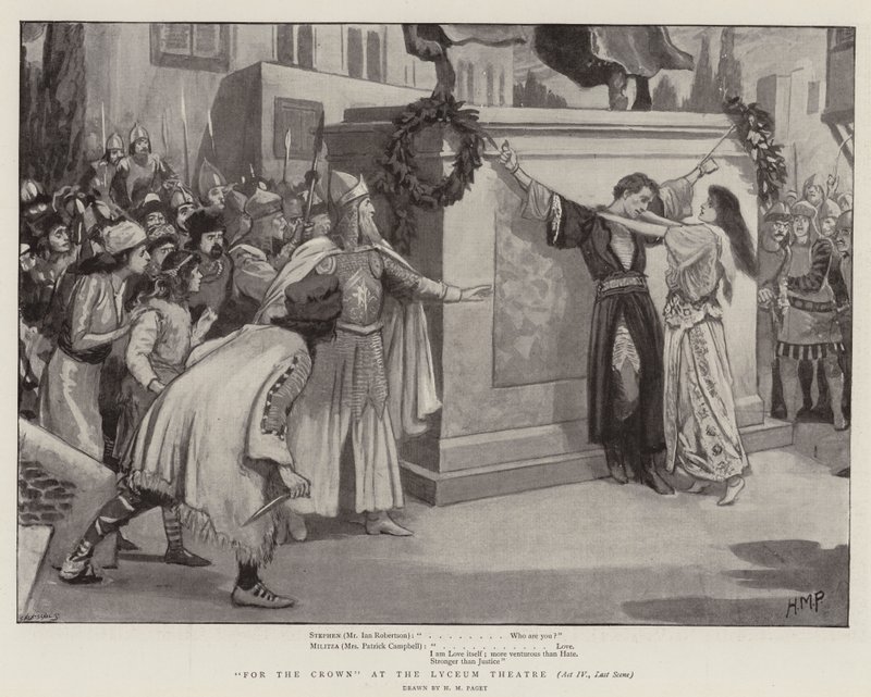 Pour la couronne au Lyceum Theatre, Acte IV, dernière scène - Henry Marriott Paget