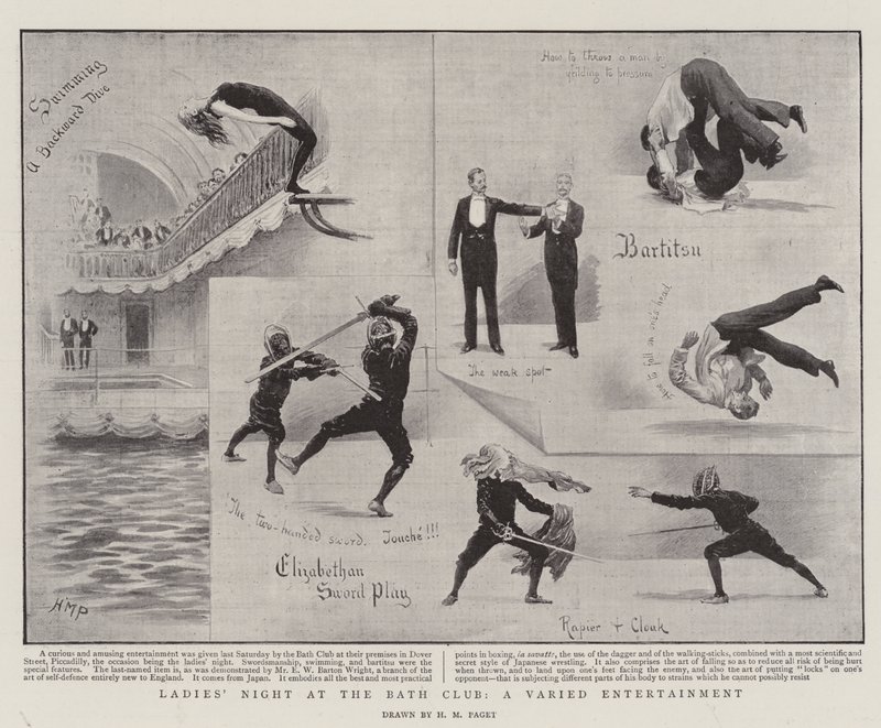 Soirée des dames au Bath Club, un divertissement varié - Henry Marriott Paget