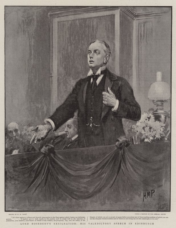 La démission de Lord Rosebery, son discours d