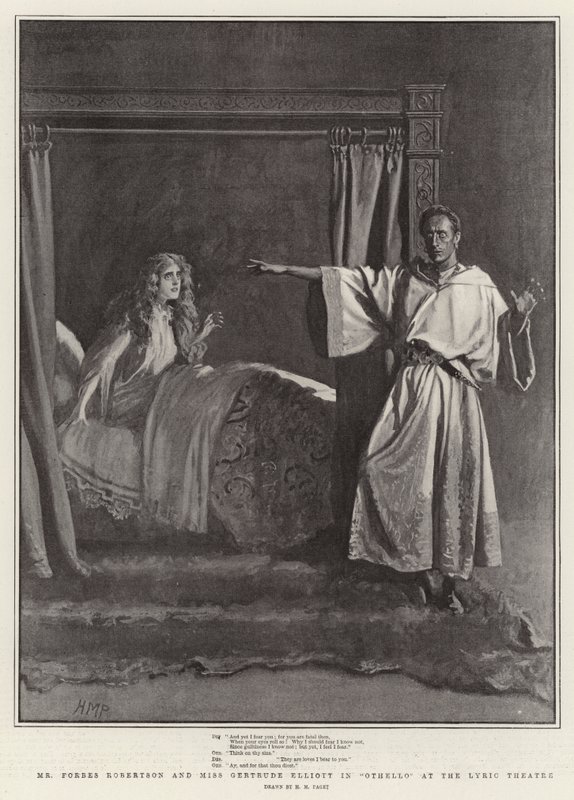 M. Forbes Robertson et Mlle Gertrude Elliott dans Othello au Lyric Theatre - Henry Marriott Paget
