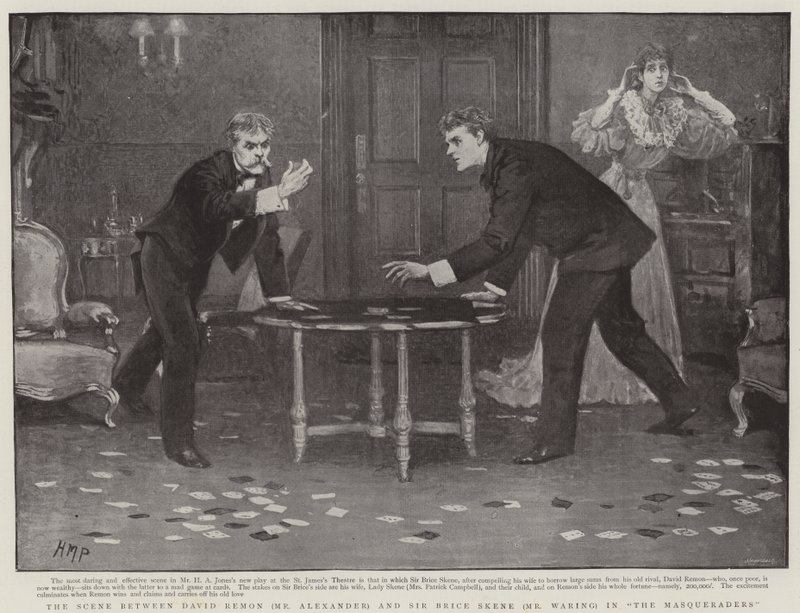 La scène entre David Remon et Sir Brice Skene dans Les Mascarades - Henry Marriott Paget
