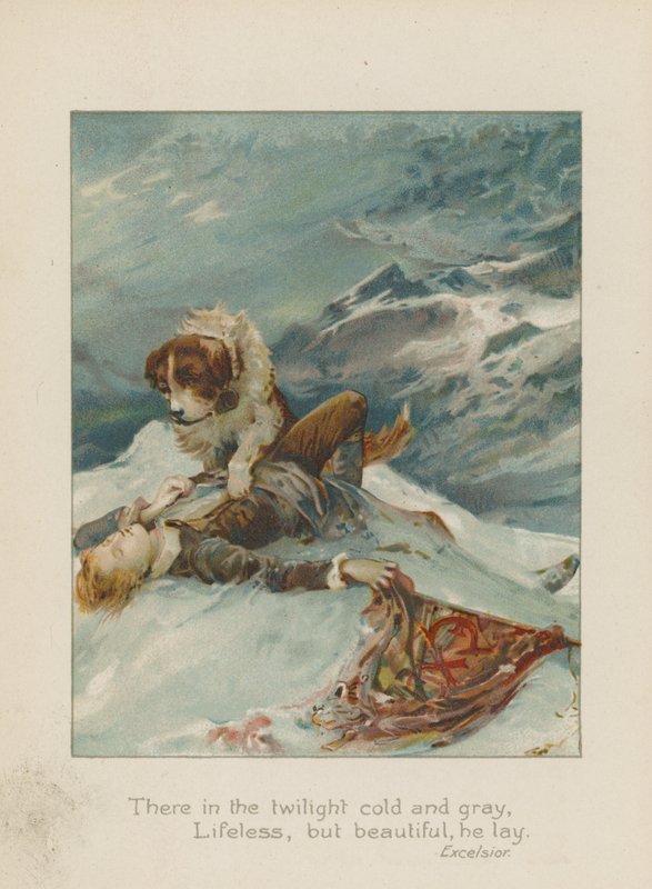 Là, dans le crépuscule froid et gris, sans vie, mais beau, il gisait - Henry Marriott Paget