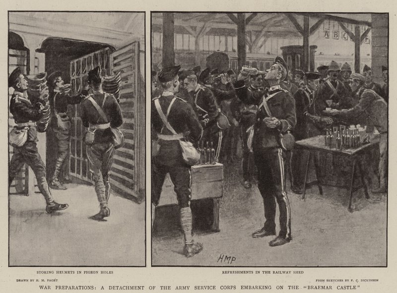 Préparatifs de guerre, un détachement du Corps de Service de l