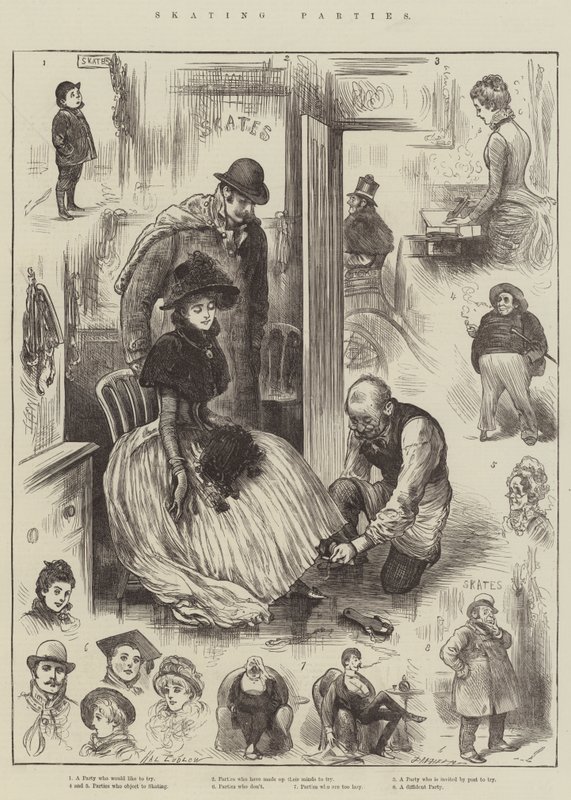 Parties de patinage - Henry Stephen Ludlow