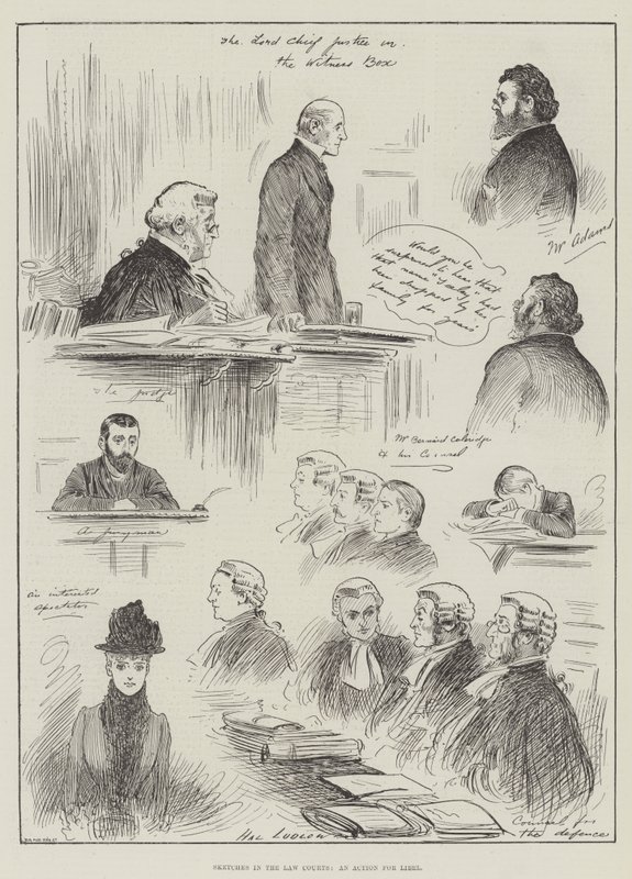 Croquis dans les Tribunaux, une Action en Diffamation - Henry Stephen Ludlow
