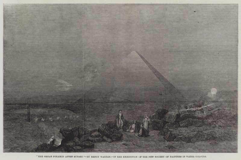 La Grande Pyramide après le coucher du soleil - Henry Warren
