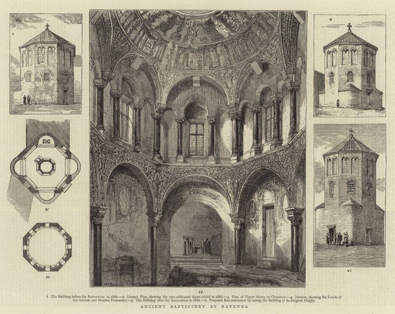 Ancien baptistère de Ravenne - Henry William Brewer