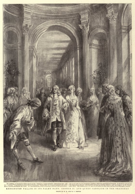 Le Palais de Kensington à son apogée, George II et la reine Caroline dans l