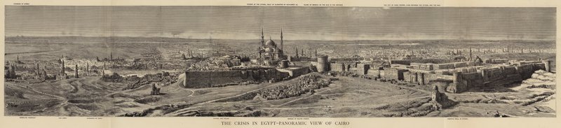 La crise en Égypte, vue panoramique du Caire - Henry William Brewer