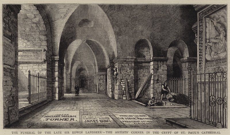 Les Funérailles du Feu Sir Edwin Landseer, le Coin de l