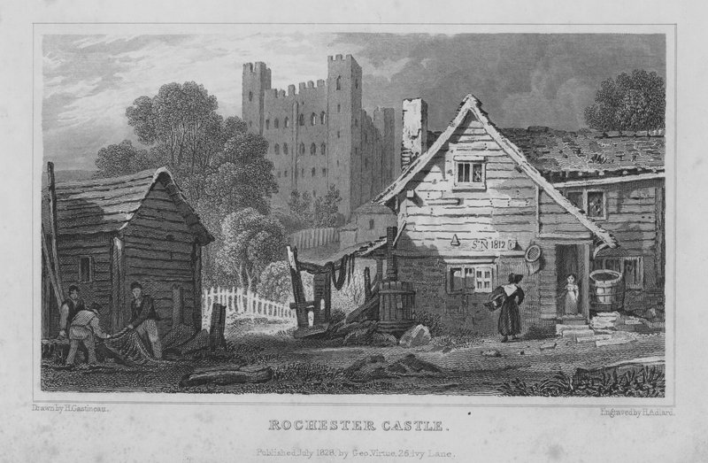 Château de Rochester, Kent (gravure) - Henry Adlard