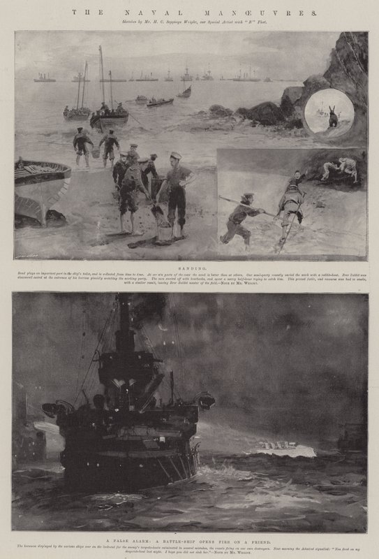 Les manœuvres navales - Henry Charles Seppings Wright