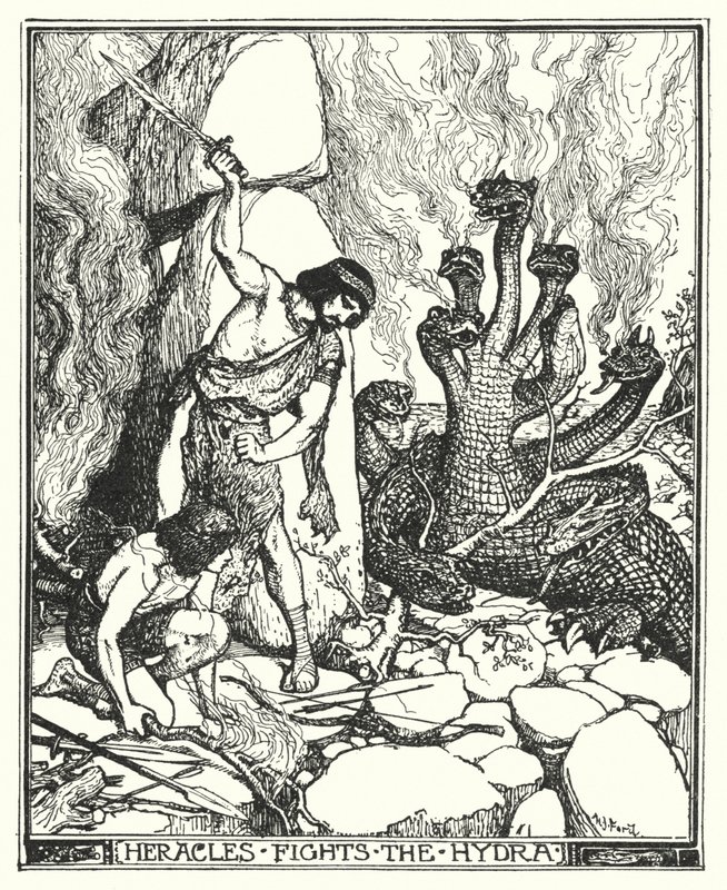 Héraclès combat l