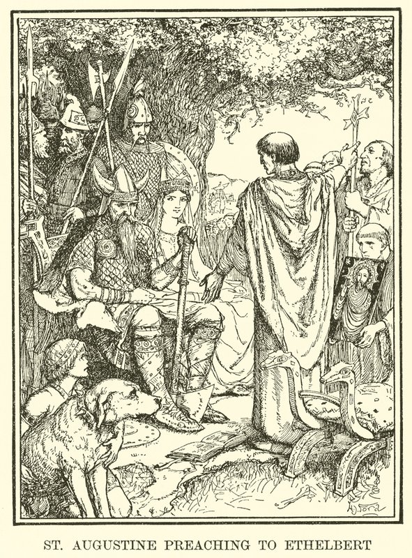 Saint Augustin prêchant à Ethelbert - Henry Justice Ford