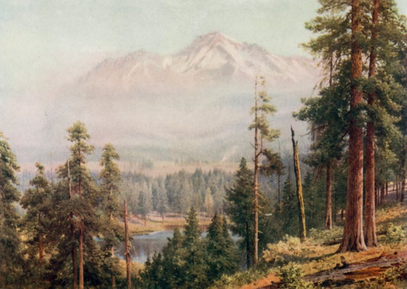 Mont Shasta (lithographie en couleur) - Henry Sutton Palmer
