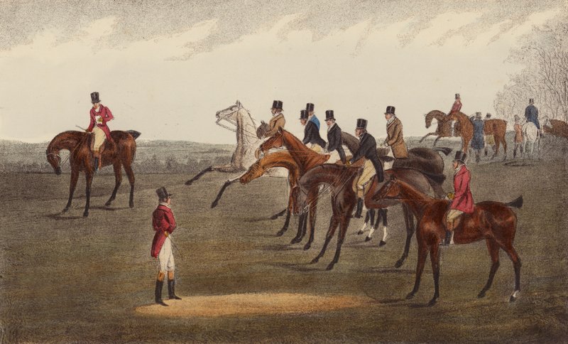Le Départ, Grand Steeple-Chase de Leicester - Henry Thomas (after) Alken