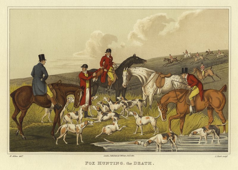 Chasse au renard, la mort - Henry Thomas Alken