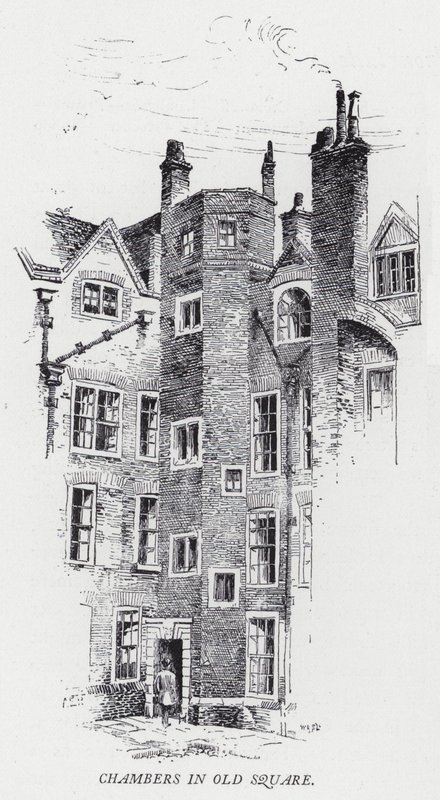 Chambres à Old Square (gravure) - Herbert (after) Railton