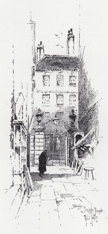 Porte du Middle Temple - Herbert (after) Railton