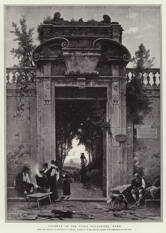 Porte de la Villa Cavallieri, Rome - Hermann David Salomon Corrodi