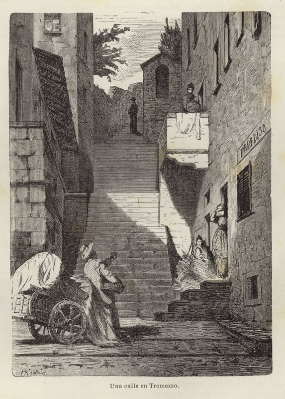Une rue à Tremezzo - Hermann Kaulbach