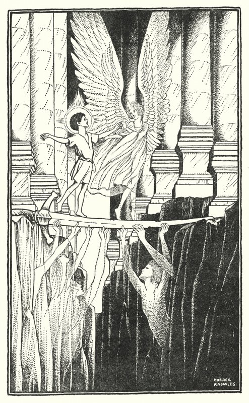 Dans le temple (litho) - Horace J. Knowles