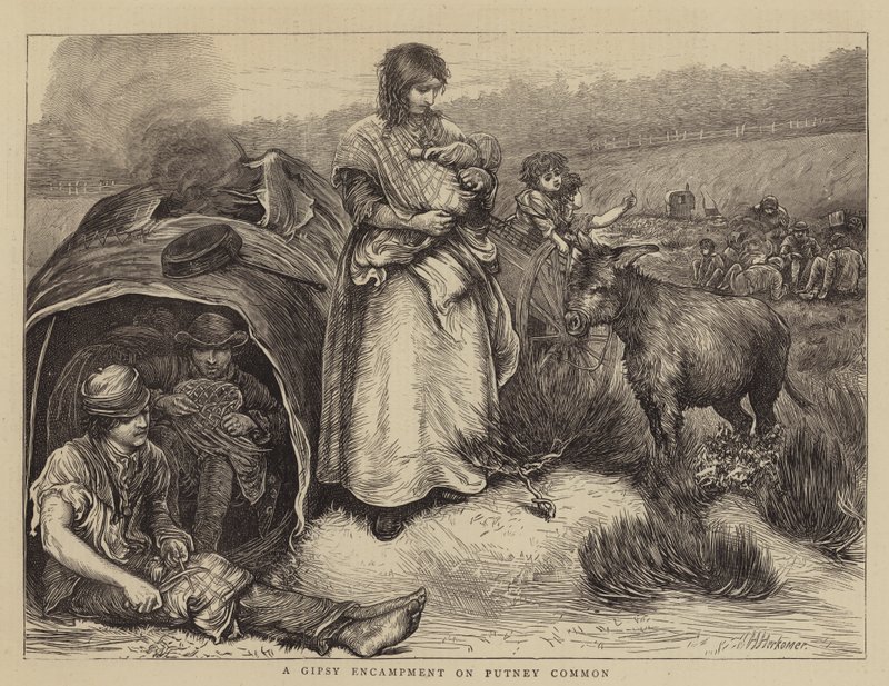 Un Campement de Gitans sur Putney Common - Hubert von Herkomer