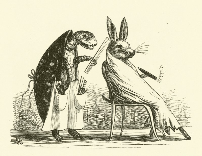 La Tortue et le Lièvre (gravure) - Hugh Rowley