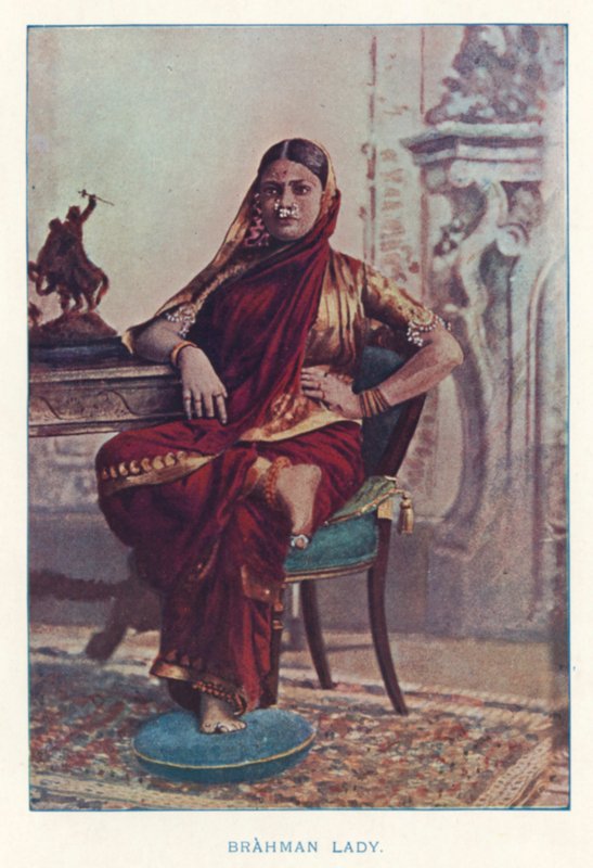 Indigènes indiens : Dame brahmane (photo en couleur) - Indian photographer