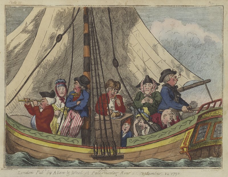 Un voyage en mer, 1796 - Isaac Robert Cruikshank