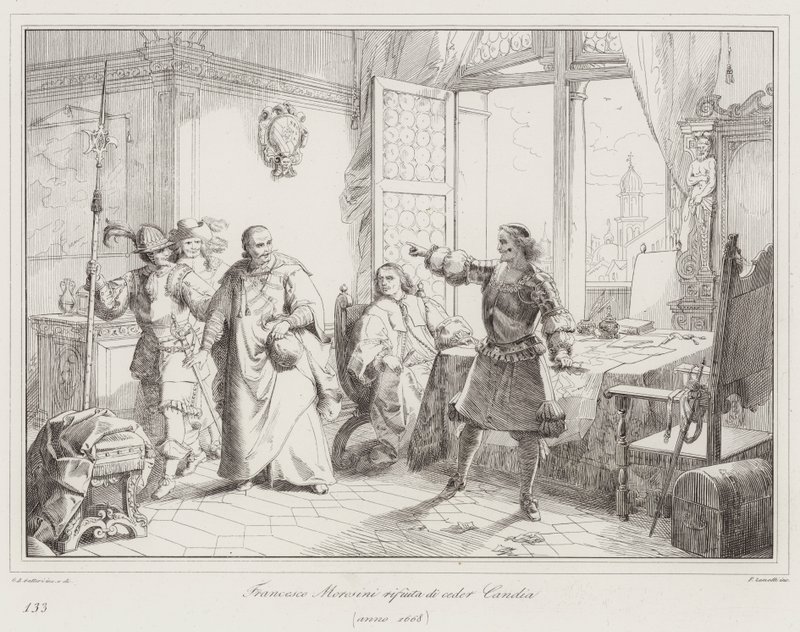 Francesco Morosini Refuse de Céder Candie - Italian School