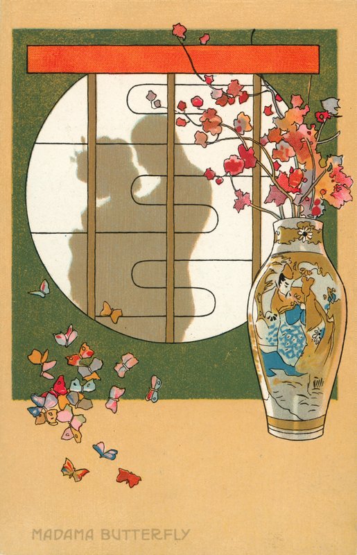 Madama Butterfly (lithographie couleur) - Italian School