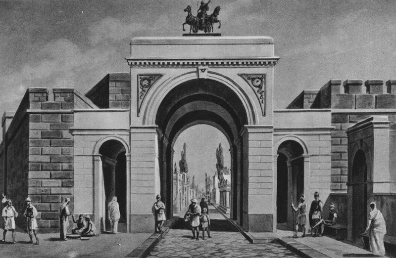 Pompéi : Porta Ercolana - Italian School