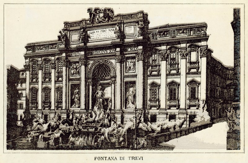 Rome : Fontaine de Trevi - Italian School