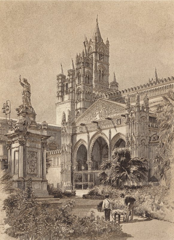Sicile / Sicile : Cathédrale de Palerme (litho) - Italian School